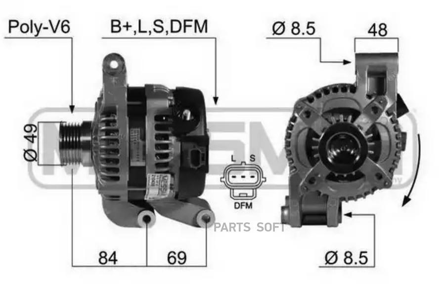 

Генератор ERA для Ford Focus C-Max, Focus II, Focus II Turnier 2003-2012 210438