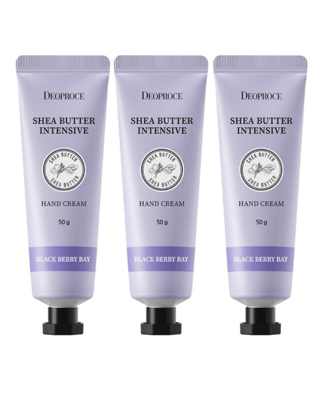 Крем для рук Deoproce Shea Butter Intensive Hand Cream Black Berry Bay 50 г 3 шт 1288₽