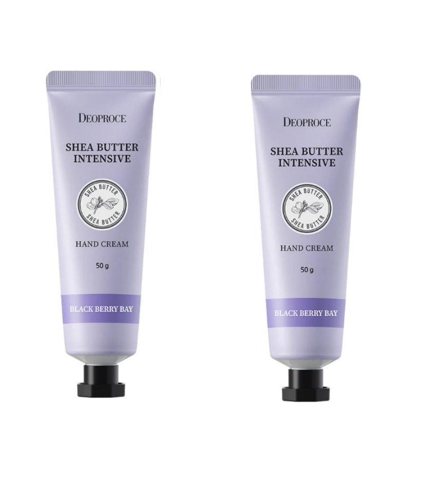 Крем для рук Deoproce Shea Butter Intensive Hand Cream Black Berry Bay 50 г 2 шт 902₽