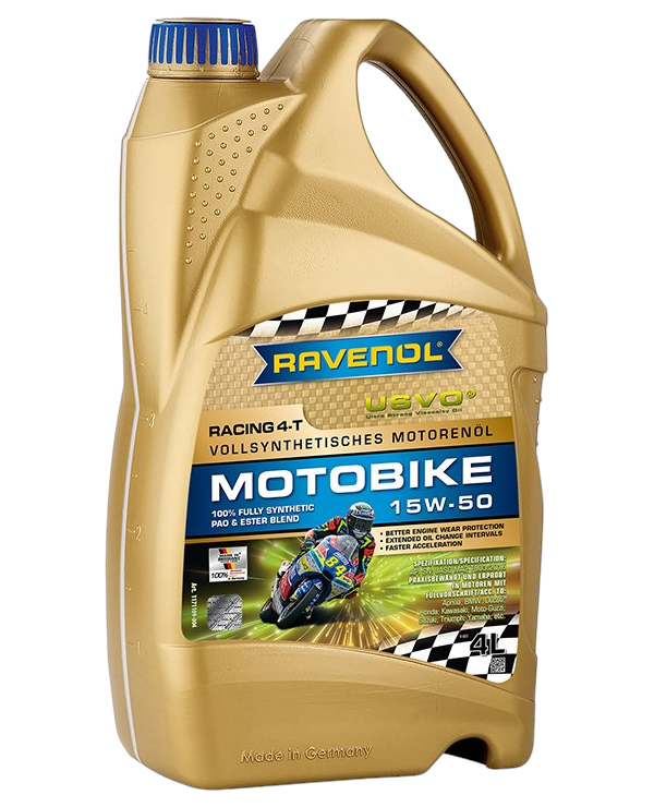 

Моторное Масло Ravenol Racing 4-T Motobike Sae 15W-50 (4Л)