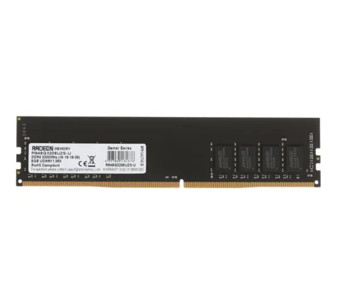 

Оперативная память AMD (R948G3206U2S-U), DDR4 1x8Gb, 3200MHz