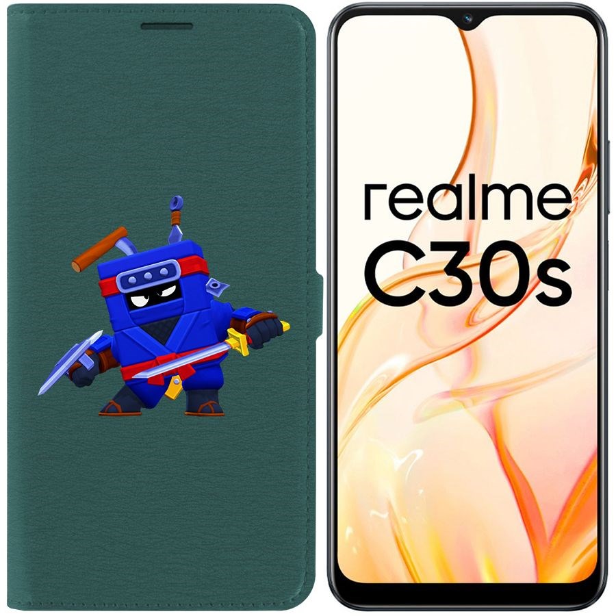 

Чехол-книжка Eco Book для Realme C30s Brawl Stars-Ниндзя Эш