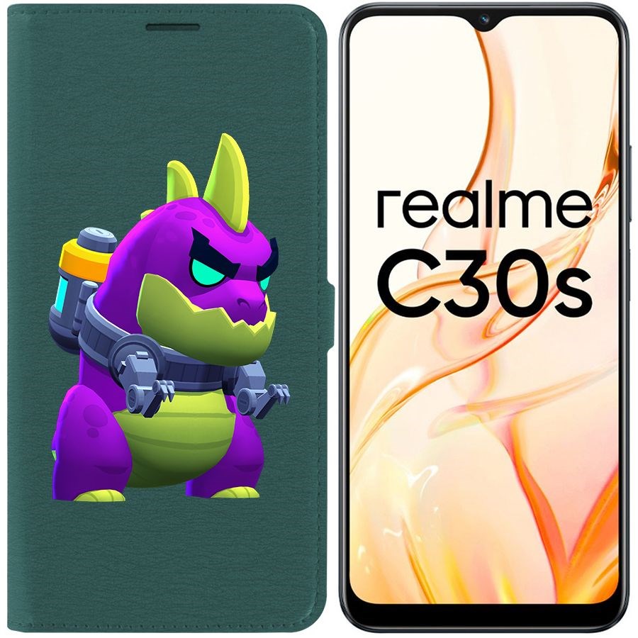 

Чехол-книжка Eco Book для Realme C30s Brawl Stars-Мегамонстр