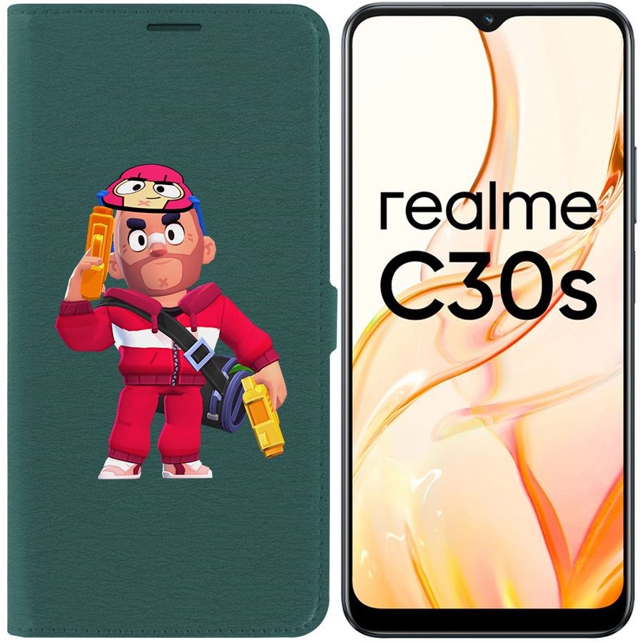 

Чехол-книжка Eco Book для Realme C30s Brawl Stars-Красавчик Кольт