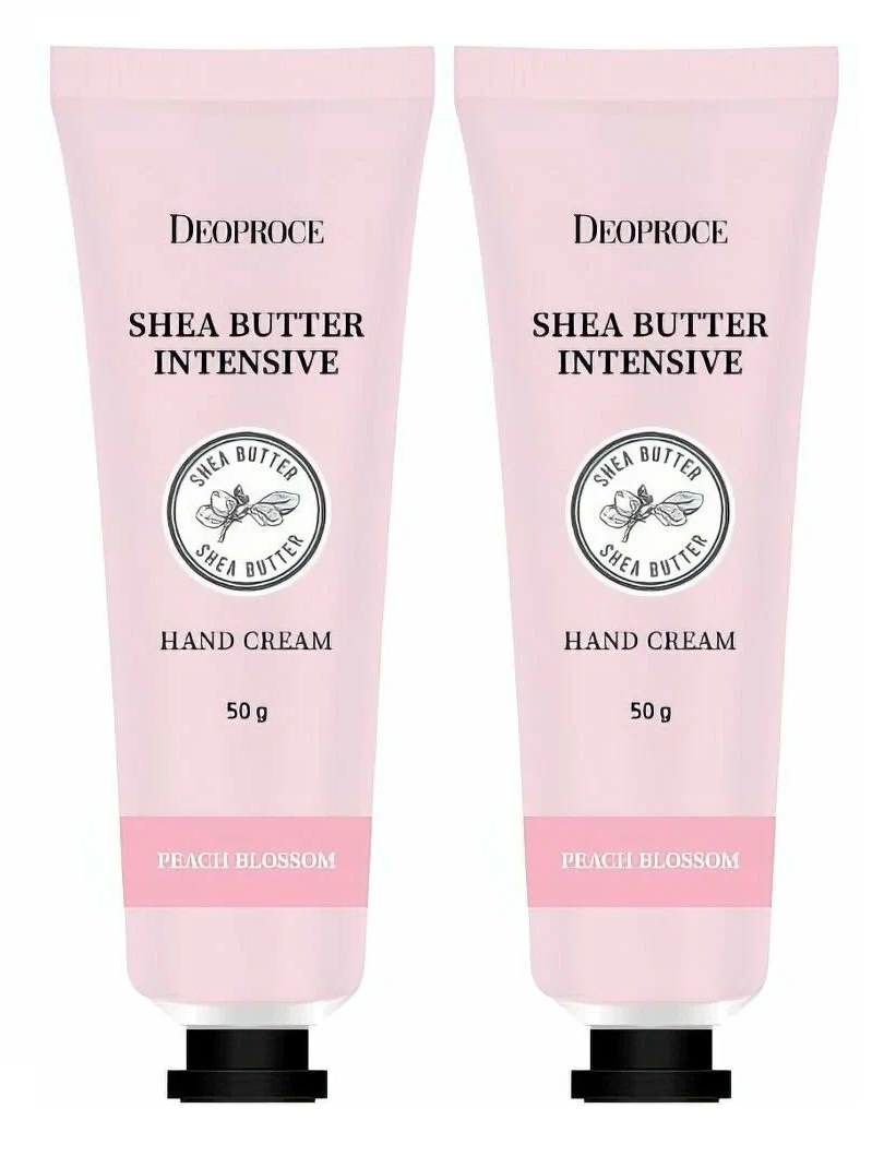 Крем для рук Deoproce Shea Butter Intensive Hand Cream Peach Blossom 50 г 2 шт