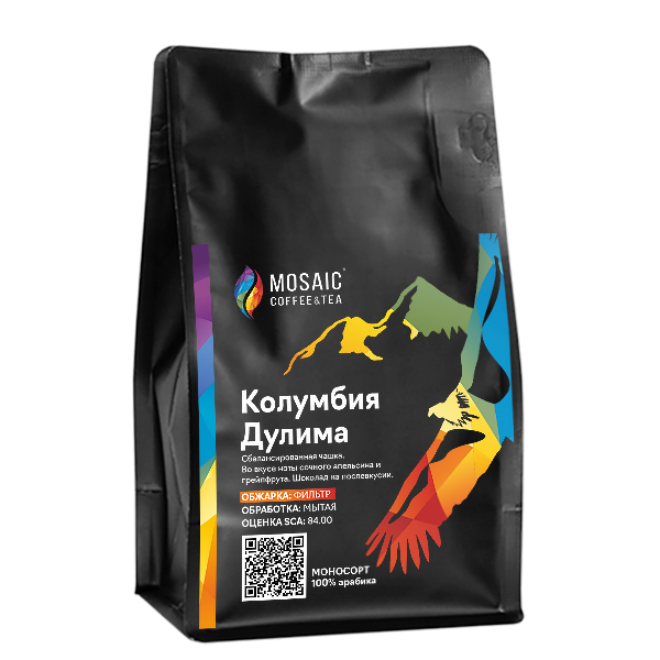 

Кофе MOSAIC coffee & tea Колумбия Дулима в зернах, 250 г, 250 г