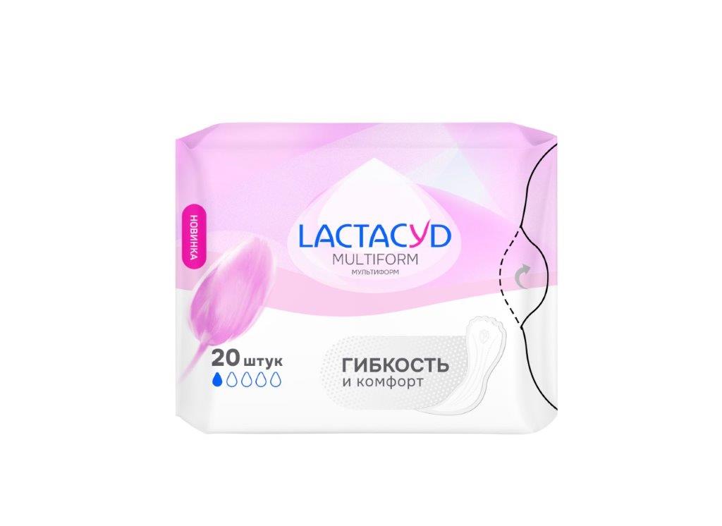 

Прокладки женские Lactacyd Multiform 20 шт, 1 упаковка, Белый