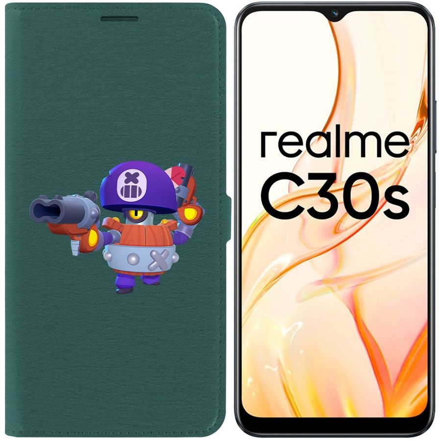 

Чехол-книжка Eco Book для Realme C30s Brawl Stars-Дэррил