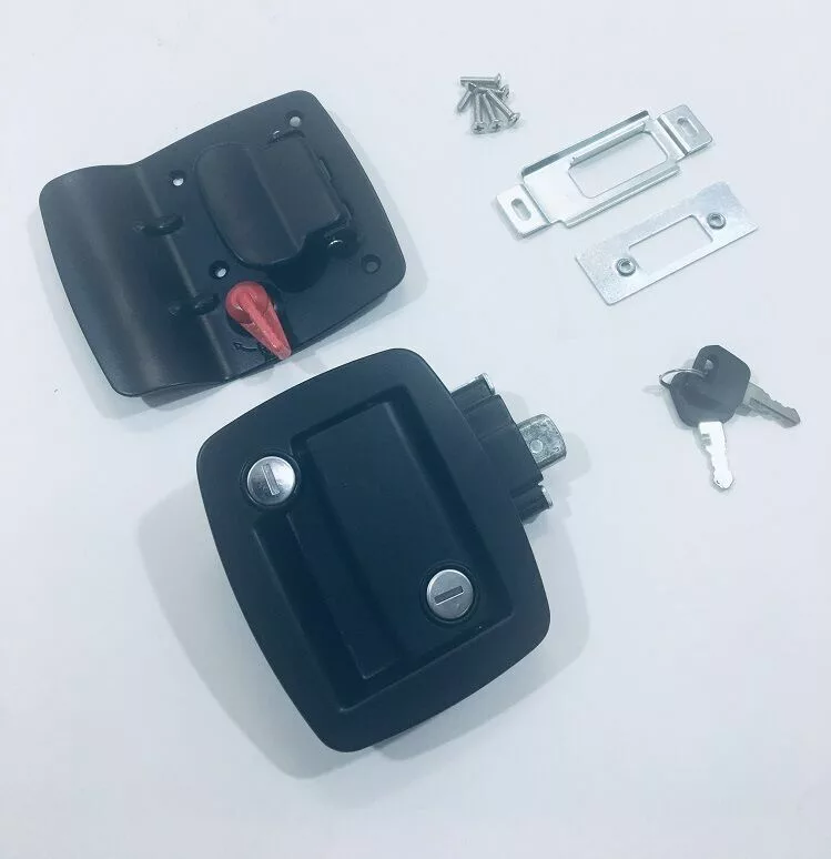 Замок, ТехноАгрегат, врезной клавишный для спецтехники (черный)