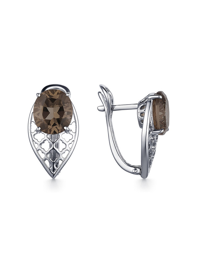 

Серьги из серебра с раухтопазом VG 204178-010-0019, 204178-010-0019