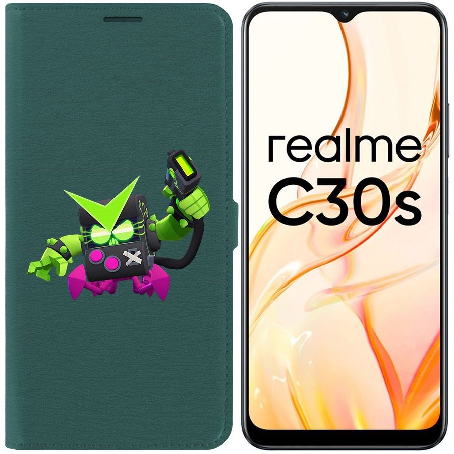 

Чехол-книжка Eco Book для Realme C30s Brawl Stars-Вирус 8-Бит