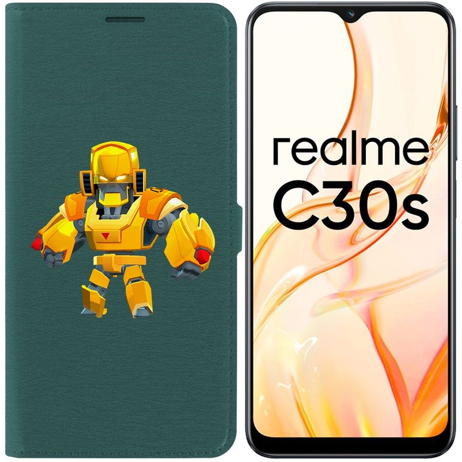 

Чехол-книжка Eco Book для Realme C30s Brawl Stars-Бо Золотой Меха