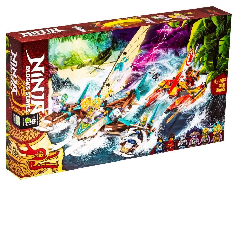 Конструктор Ninjago Морская битва на катамаране, 820 дет, 3083