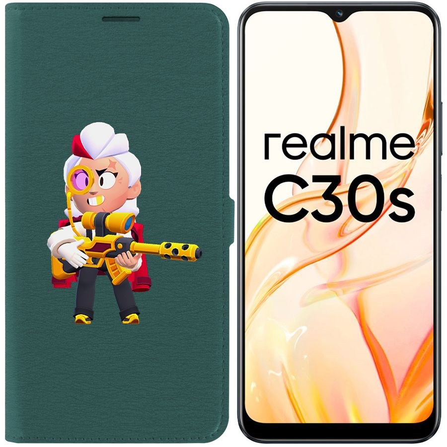 

Чехол-книжка Eco Book для Realme C30s Brawl Stars-Белль Голдхэнд