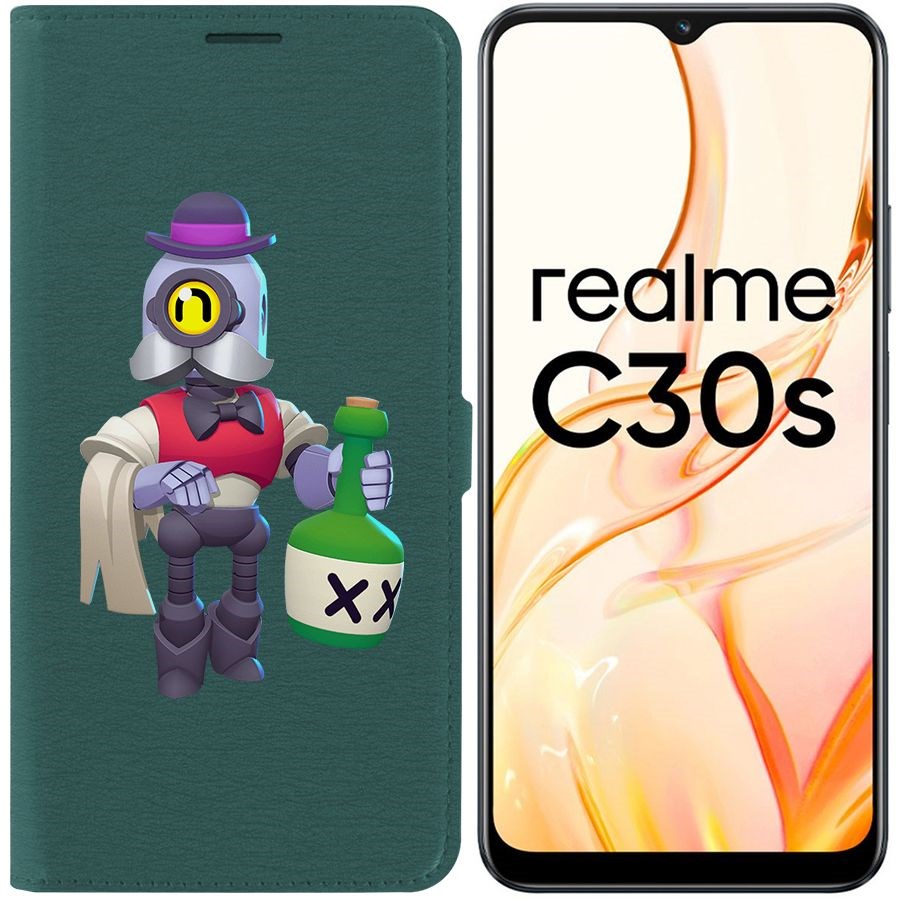 

Чехол-книжка Eco Book для Realme C30s Brawl Stars-Барли