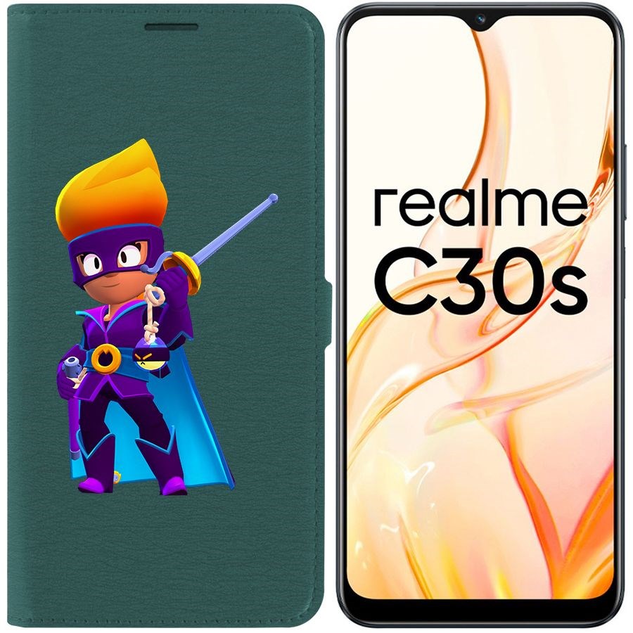 

Чехол-книжка Eco Book для Realme C30s Brawl Stars-Амбер де Ла Вега