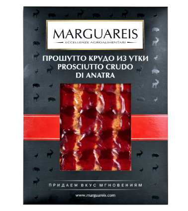

Прошутто крудо из утки Marguareis нарезка 30 г