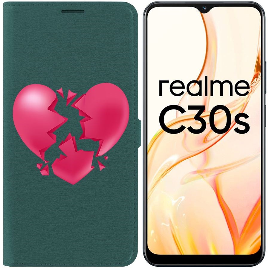 

Чехол-книжка Eco Book для Realme C30s Разбитое сердце