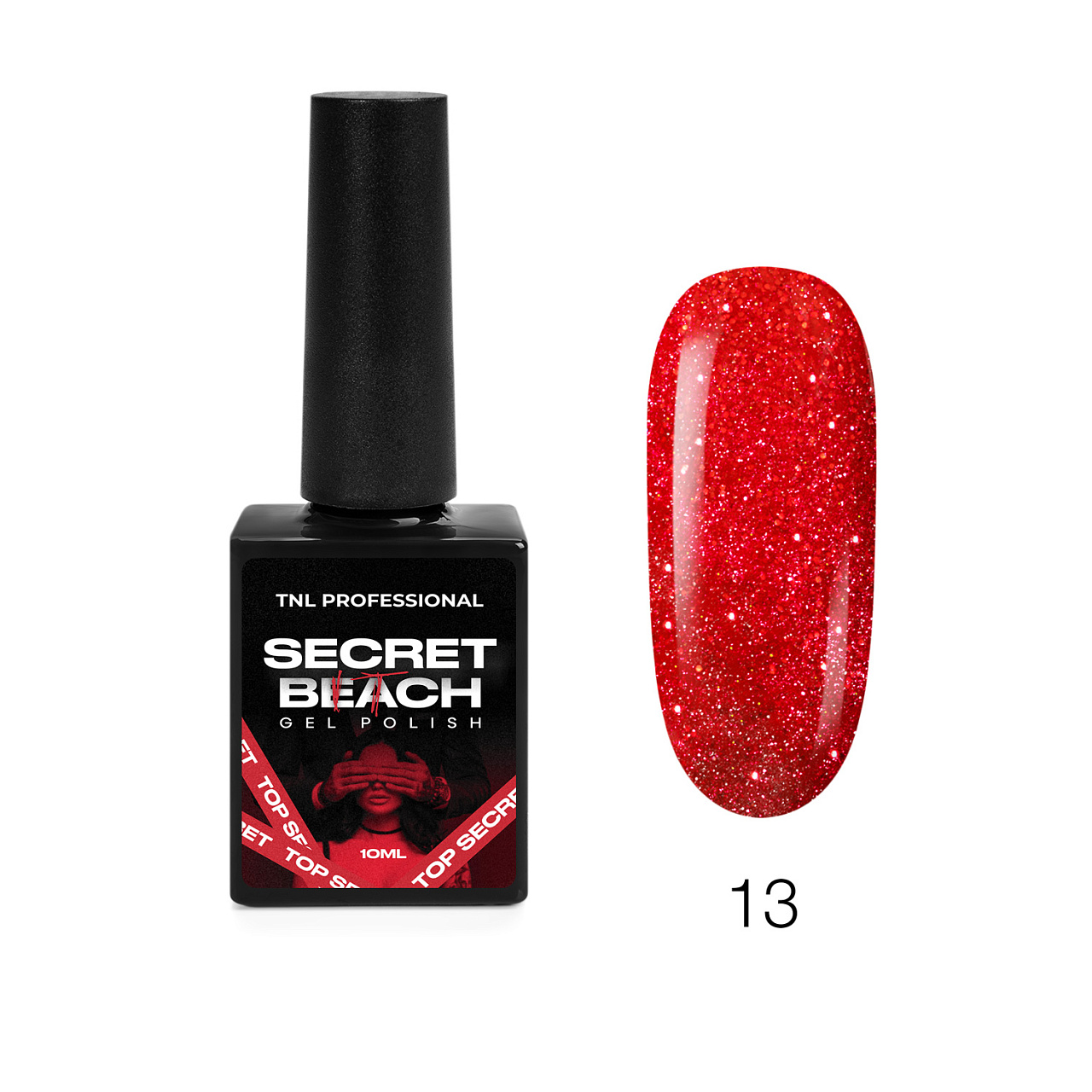 

Гель-лак TNL Secret beach №13 светоотражающий – костер любви (10 мл), Красный