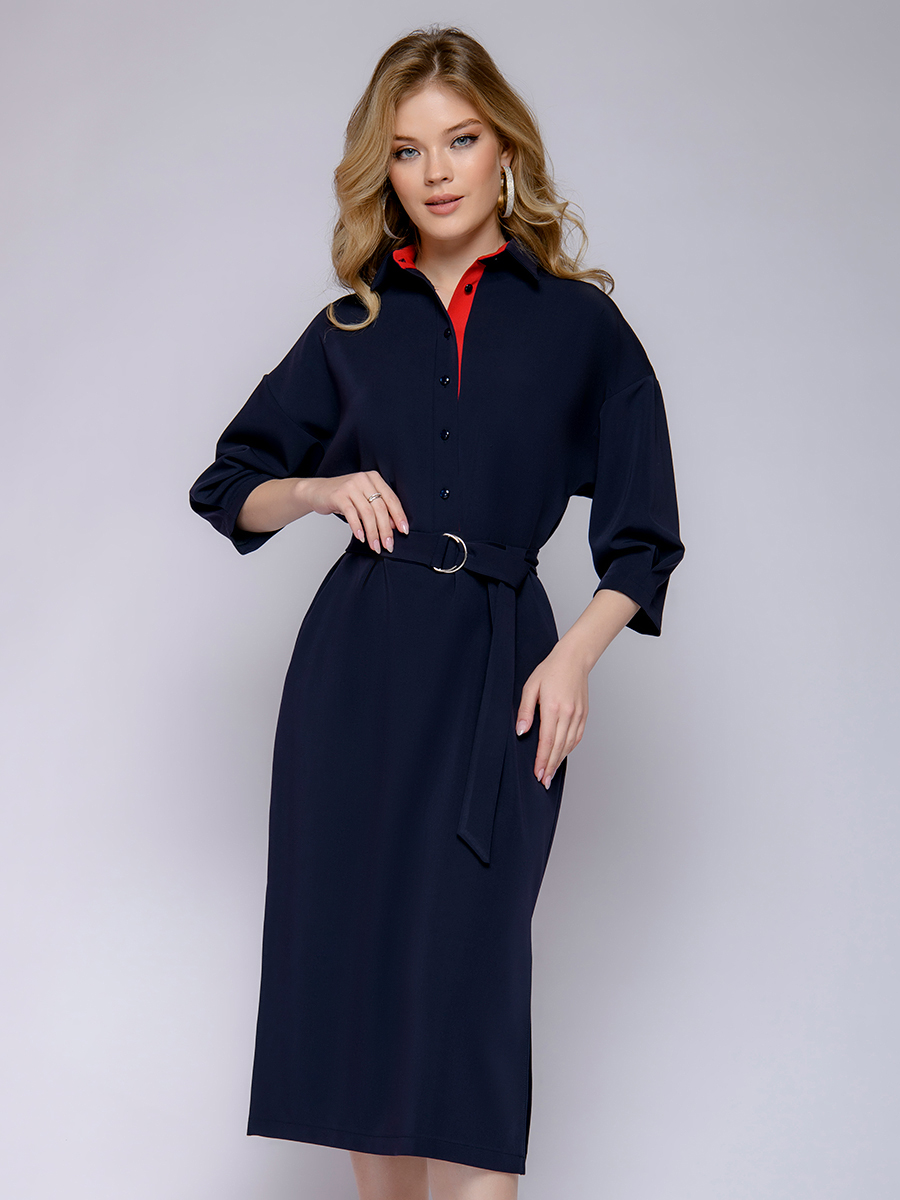 

Платье женское 1001dress 0101733BD синее 50, 0101733BD