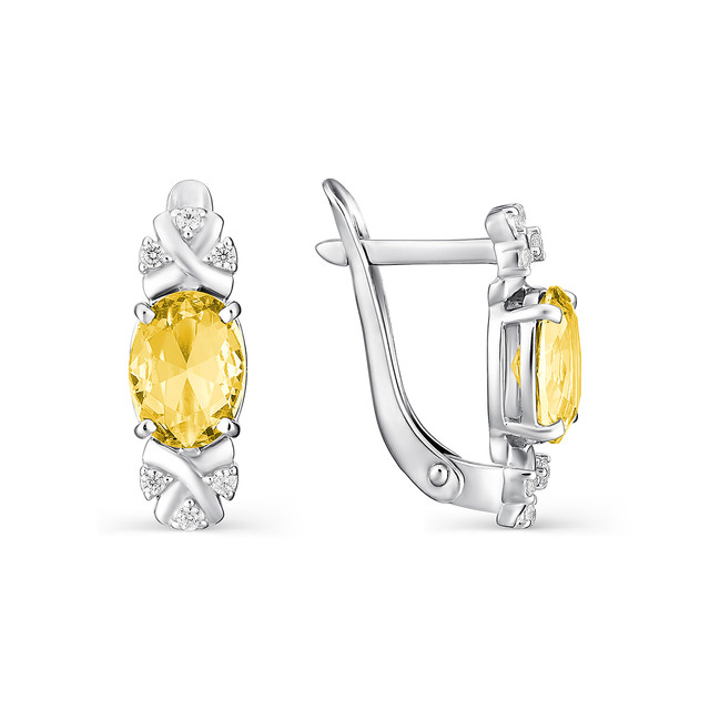 

Серьги из серебра с цитрином VG 203030-007-0019, 203030-007-0019