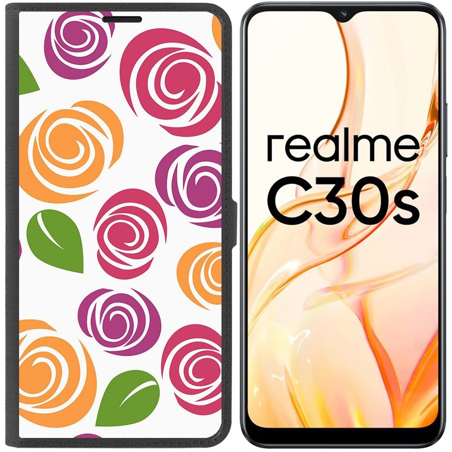 

Чехол-книжка Eco Book для Realme C30s Цветочный паттерн 6