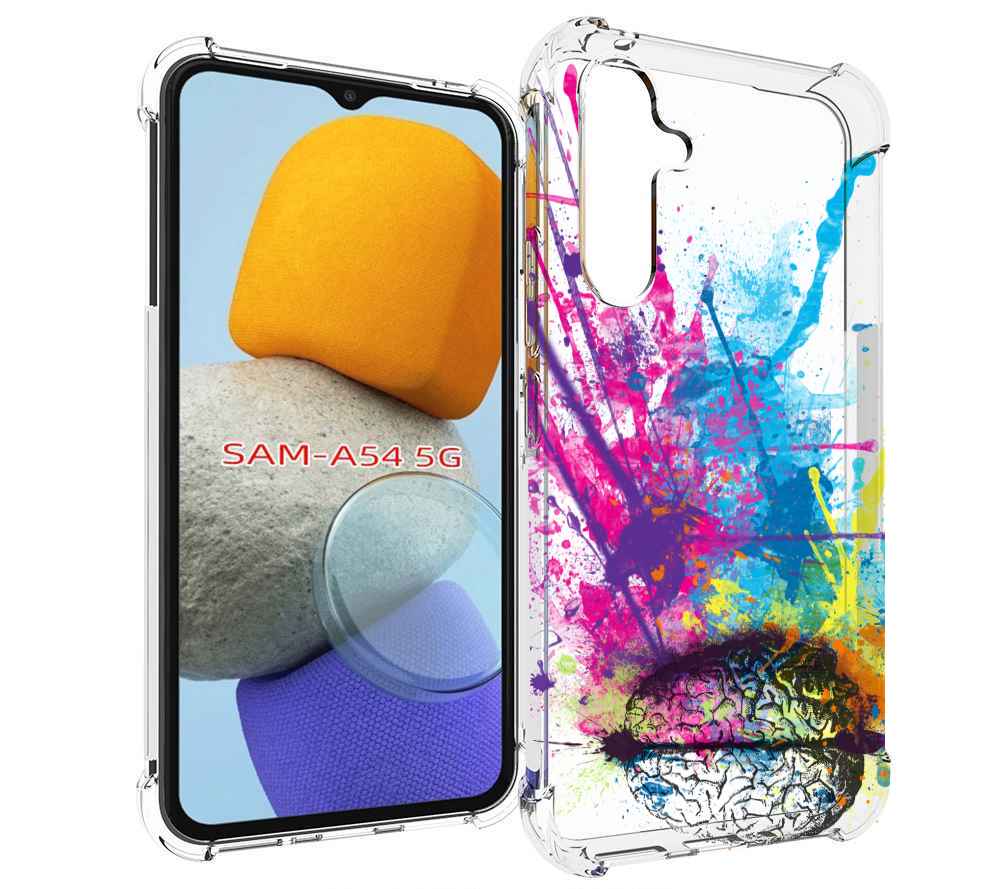 

Чехол MyPads яркий красочный мозг для Samsung Galaxy A54, Tocco