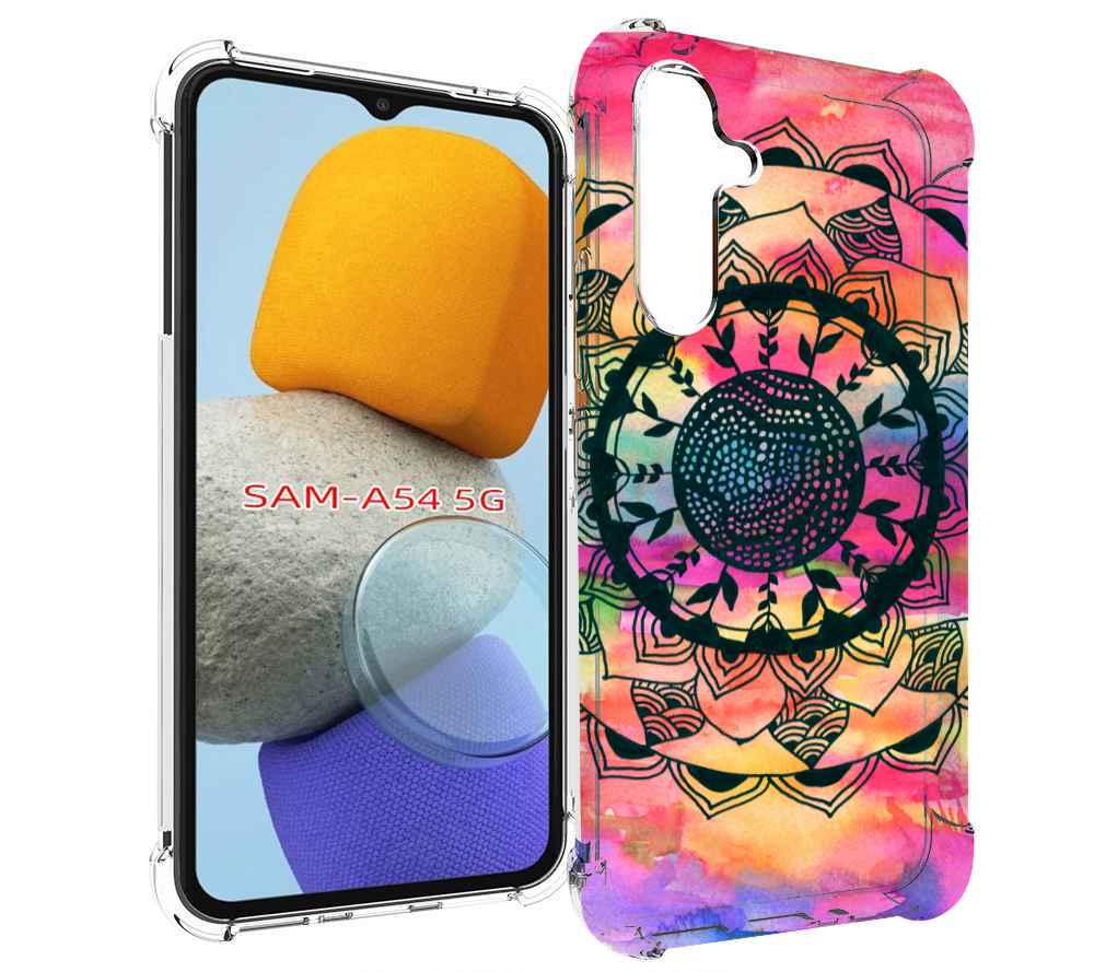 

Чехол MyPads яркая абстракция круглый цветок для Samsung Galaxy A54, Tocco