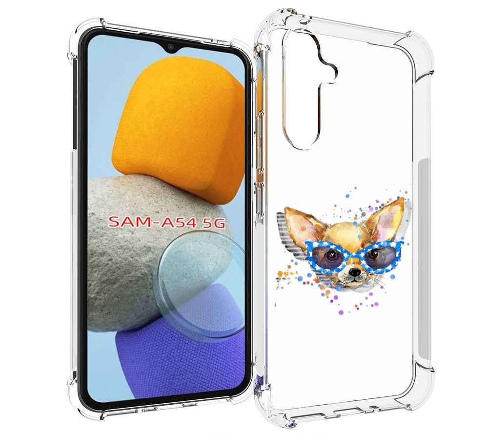 

Чехол MyPads чихуа-хуа в очках для Samsung Galaxy A54, Tocco