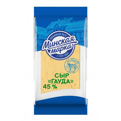 

Сыр твердый Минская марка Гауда 45% 200 г