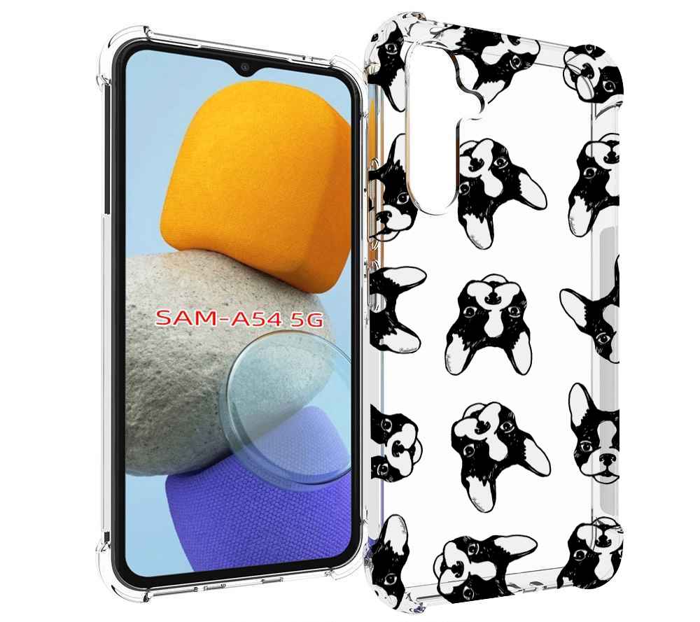 

Чехол MyPads черно белые собачки для Samsung Galaxy A54, Tocco