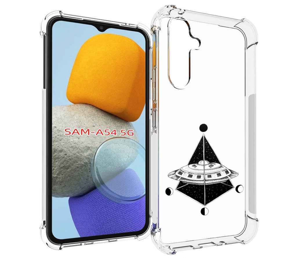 

Чехол MyPads черно белая летающая тарелка для Samsung Galaxy A54, Tocco