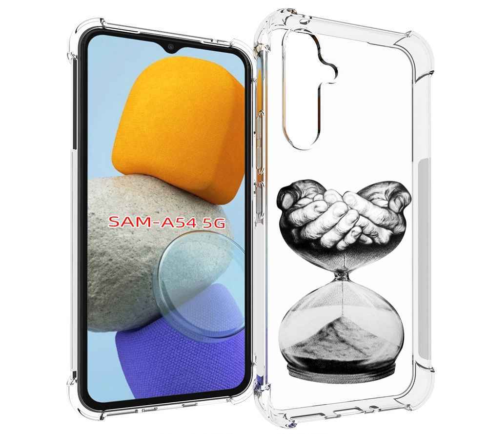 

Чехол MyPads часы жизни черно белый для Samsung Galaxy A54, Tocco