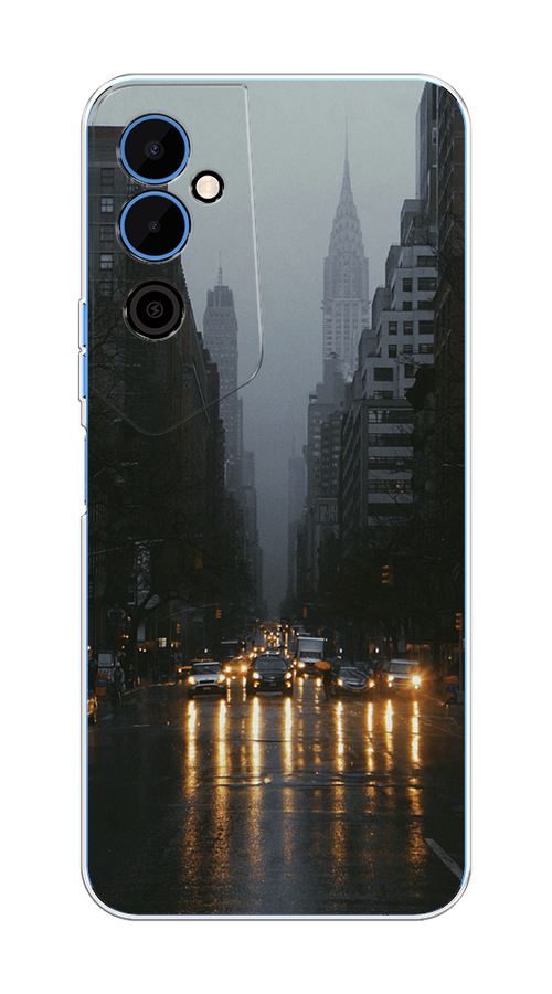 

Чехол на Tecno Pova Neo 2 "Дождливый Нью Йорк", Черный;серый, 302450-1