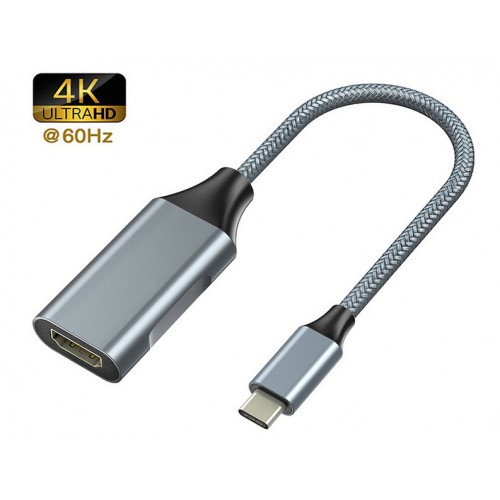 Переходник USB Type-C-HDMI KS-IS  0.2м серебристый