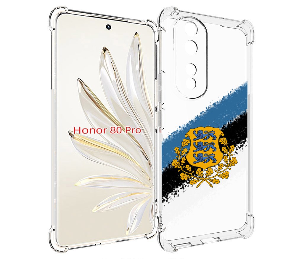 

Чехол MyPads герб флаг эстонии-2 для Honor 80 Pro, Прозрачный, Tocco