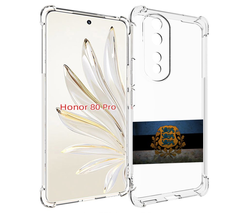 

Чехол MyPads герб флаг эстонии-1 для Honor 80 Pro, Прозрачный, Tocco