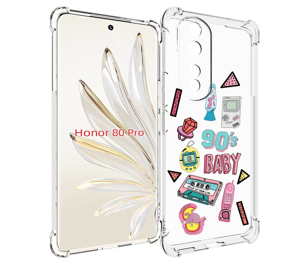 

Чехол MyPads гаджеты-90х для Honor 80 Pro, Прозрачный, Tocco