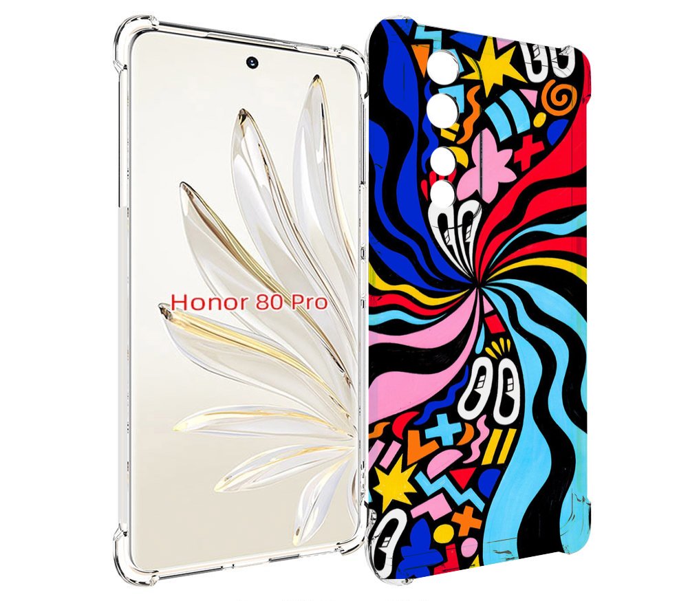 

Чехол MyPads волнистая-абстракция для Honor 80 Pro, Прозрачный, Tocco