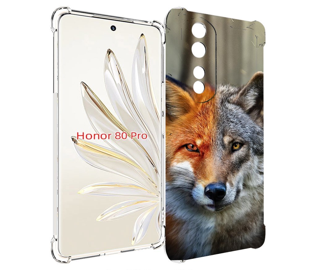 

Чехол MyPads волк-лиса для Honor 80 Pro, Прозрачный, Tocco