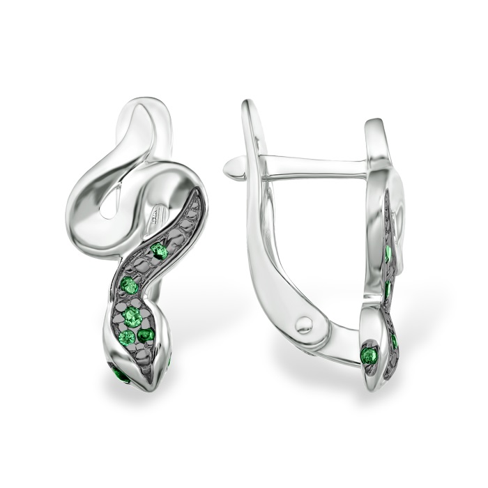 

Серьги из серебра ЯХОНТ Золотой 2719594, фианит, 2719594