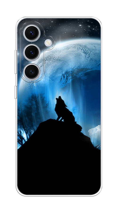 

Чехол на Samsung Galaxy S24 FE 5G "Волк 2", Синий;черный;белый, 2109950-1