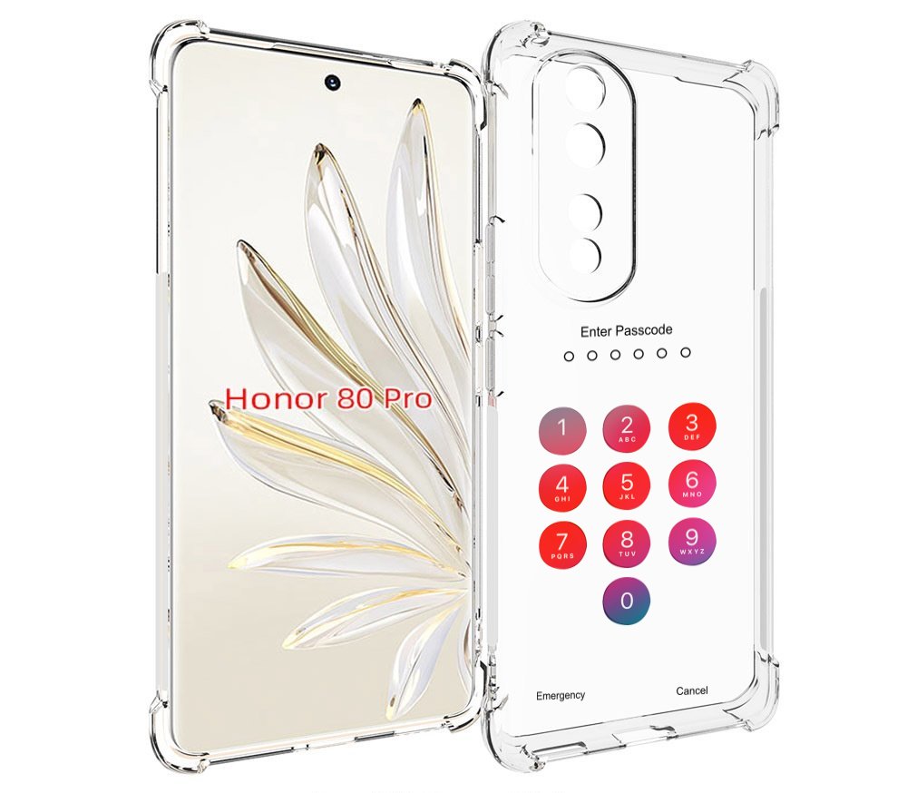 

Чехол MyPads введите-пароль для Honor 80 Pro, Прозрачный, Tocco