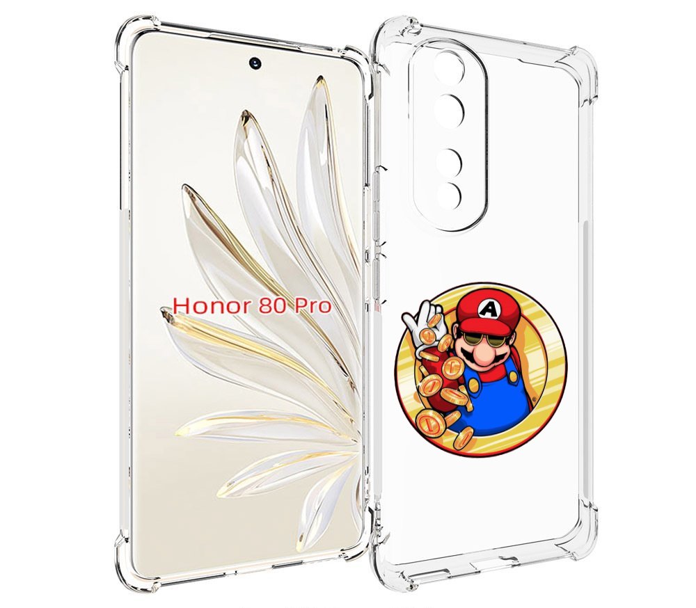 

Чехол MyPads богатый марио для Honor 80 Pro, Прозрачный, Tocco