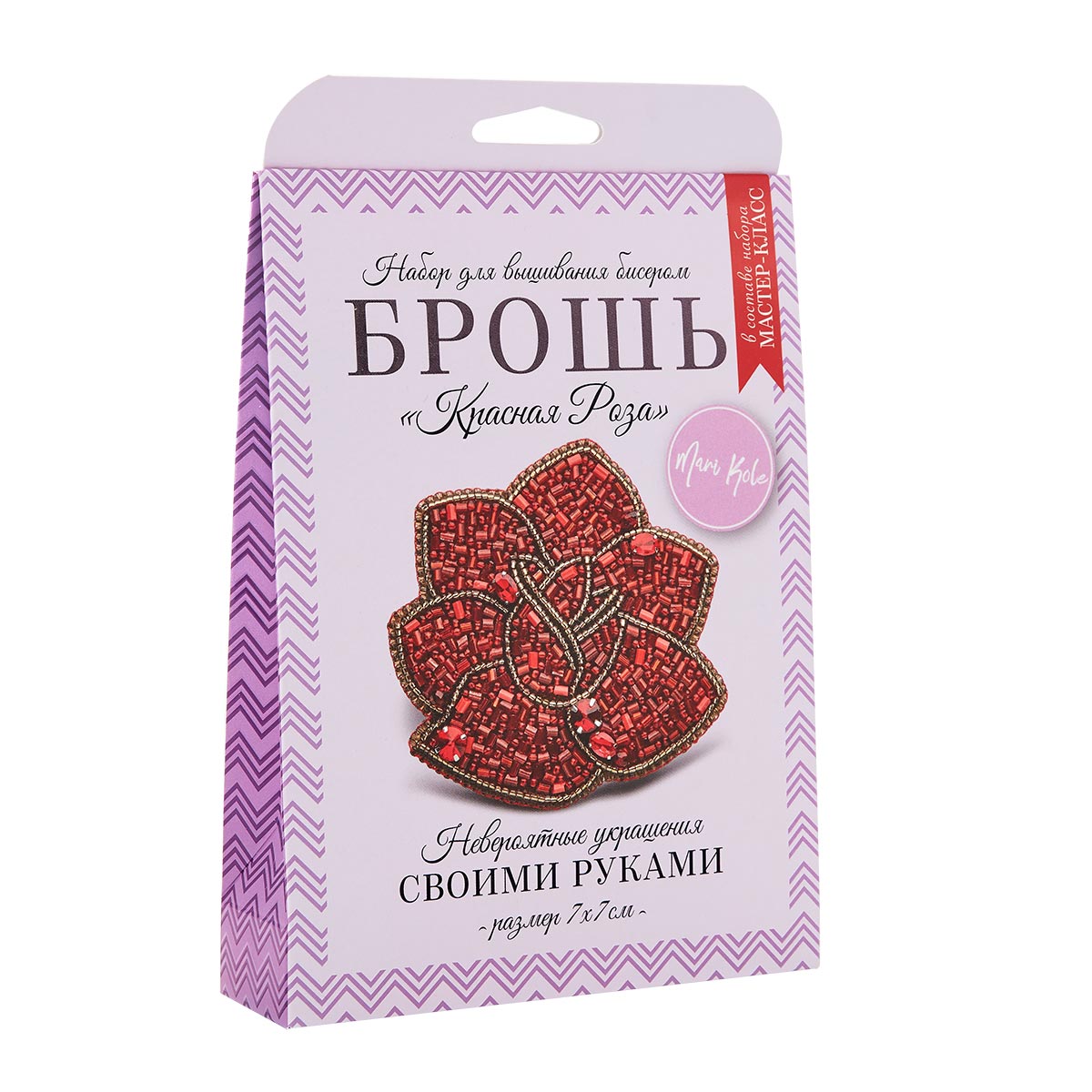 

Набор для создания украшений из бисера Брошь Красная роза.