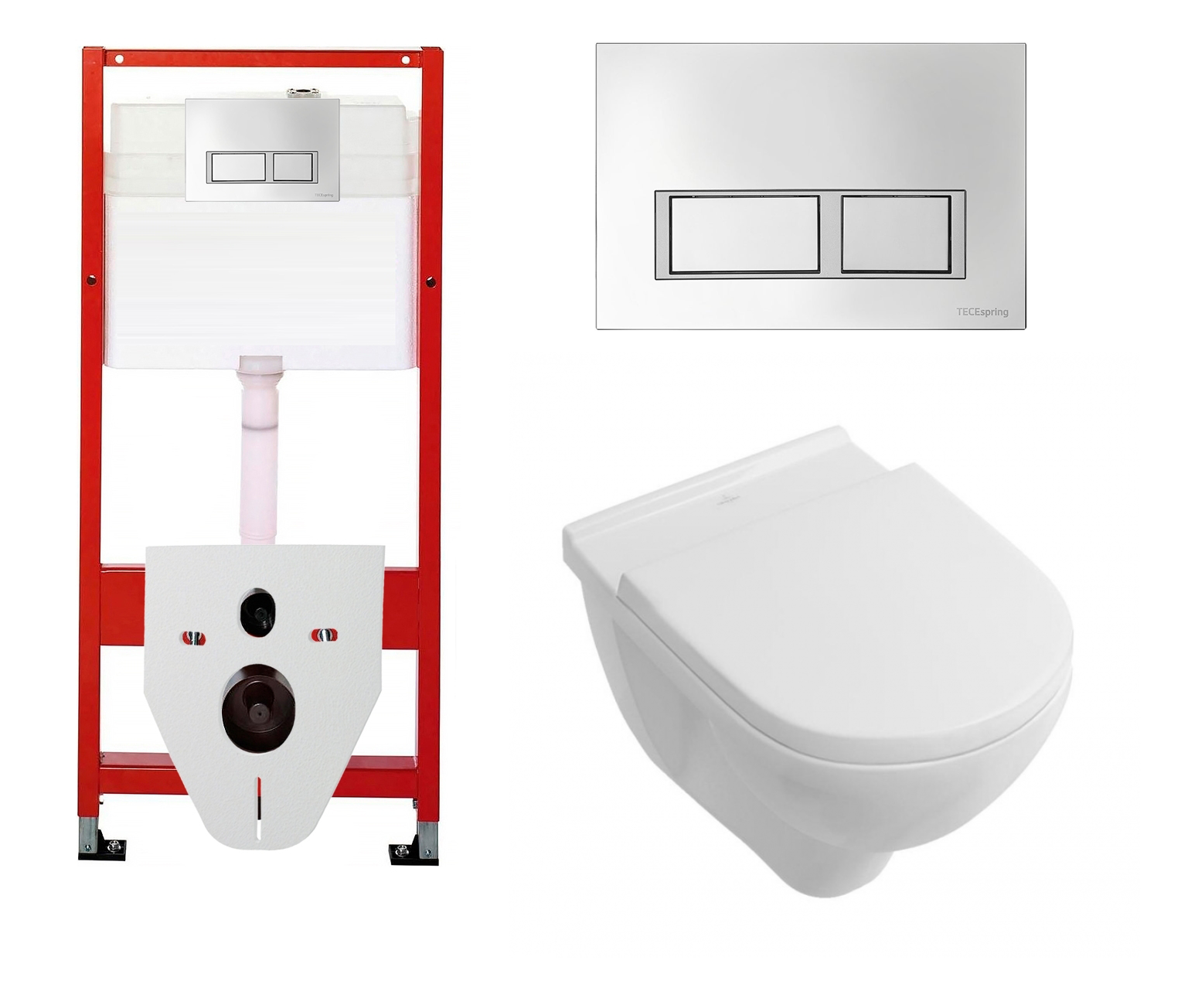 

Комплект: инсталляция Tece Tecespring + унитаз O Novo Directflush с кнопкой хром, 523946