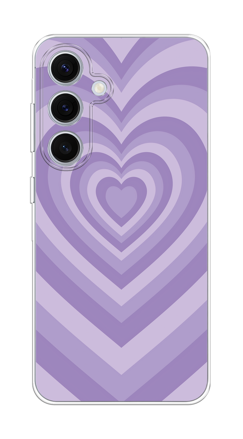 

Чехол на Samsung Galaxy S24 FE 5G "Violet heart latte", Фиолетовый, 2109950-1