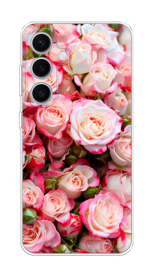 

Чехол на Samsung Galaxy S24 FE 5G "Много роз", Розовый, 2109950-1