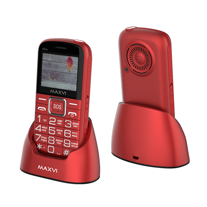 

Мобильный телефон Maxvi B5ds Red, B5ds