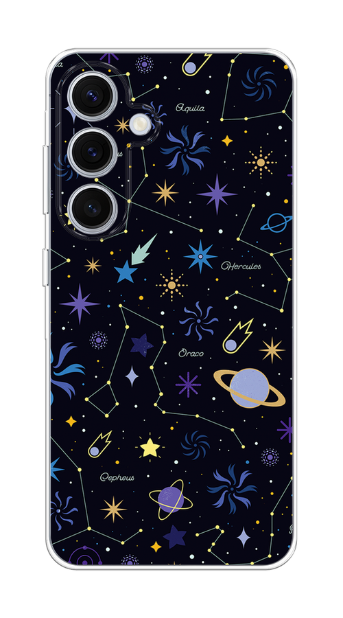 

Чехол на Samsung Galaxy S24 FE 5G "Цветной космос", Желтый, 2109950-1
